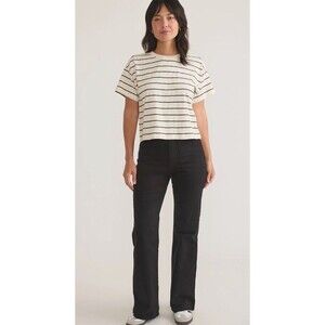 Marine Layer NWOT Bridget Twill Flare‎ Pants In Faded Black Womens Size 12
